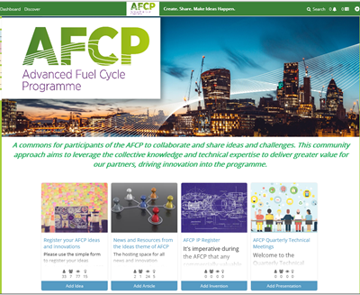 A screenshot of AFCP's Co-Creation Community website. 