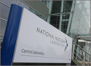 Photograph of the entrance to the National Nuclear Laboratory's Central Laboratory site.
