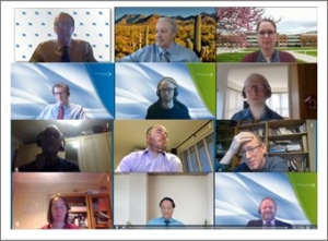 Collage of video call images from AFCP speakers at the 2021 Waste Management Symposia