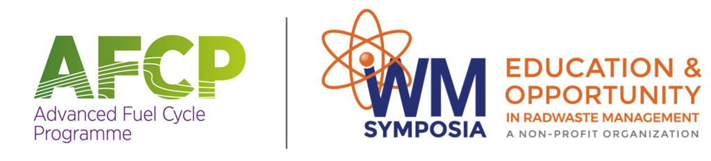 Advanced Fuel Cycle Programme (AFCP) and Waste Management Symposia (WMS) logos