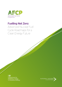Cover page of AFCP's roadmapping report, Fuelling Net Zero: Advanced Nuclear Fuel Cycle Roadmaps for a Clean Energy Future