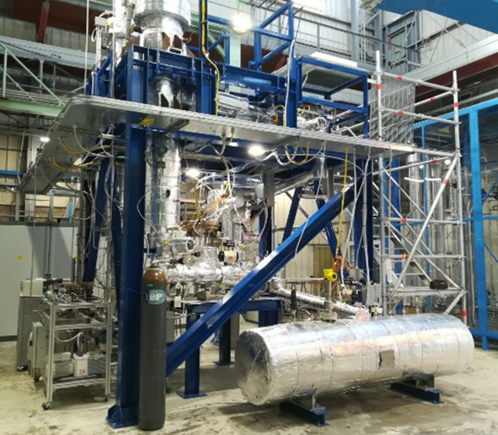 Photograph of ENEA's Liquid Loop Facility, showing metal machinery.